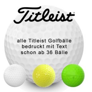 Titleist Golfbälle mit Textaufdruck