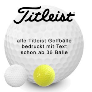 Titleist Golfbälle mit Textaufdruck