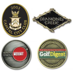Golfball Marker – Logo im Metall geschlagen