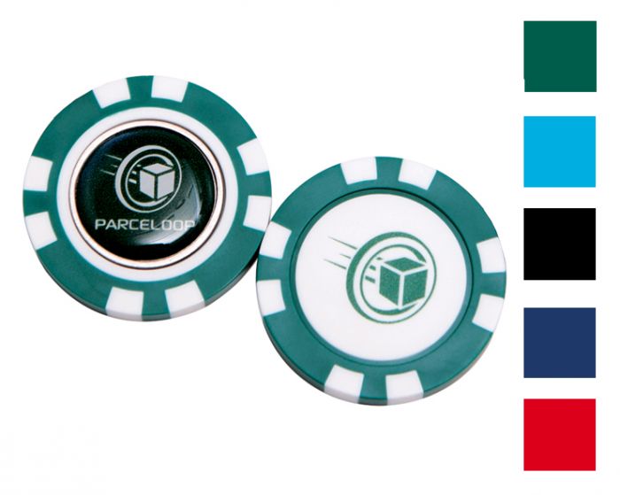 Poker Chip mit Golfball Marker bedruckt mit Ihrem Logo